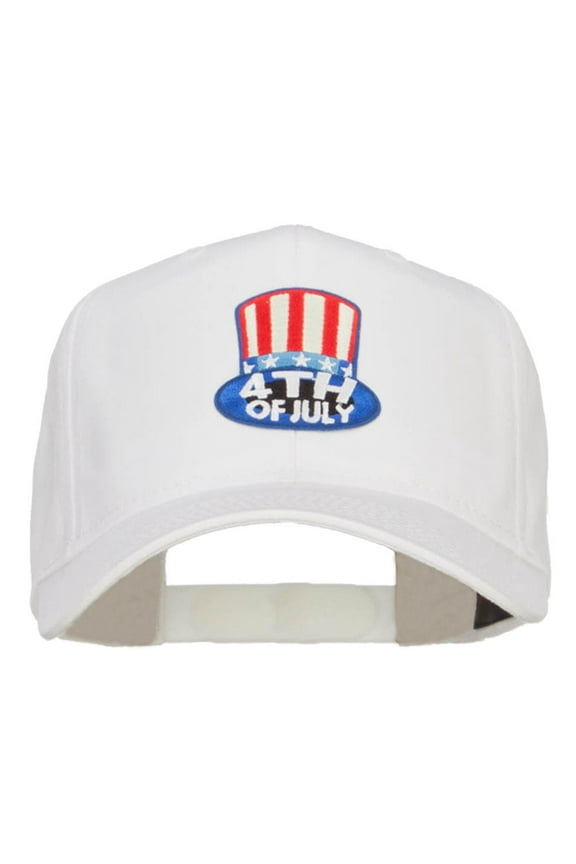 4th of July Top Hat Patched Cap - White OSFM