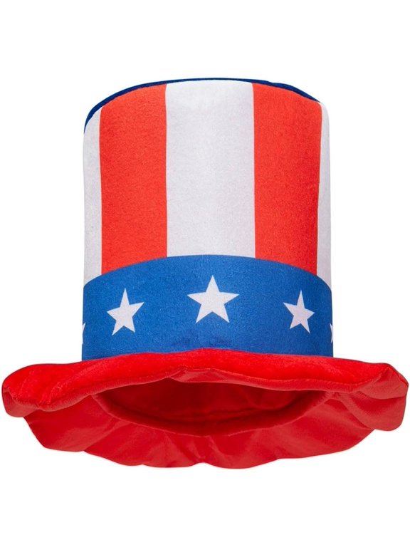 4th of July Top Hat Uncle Sam Top Hat Patriotic Red White and Blue Party Hats for Independence Memorial Day Party Supplies