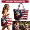 thumbnail image 1 of 4th of July Tote Bag Stars and Stripes Beach Bag Rope Handles Shoulder Bag Women Purse, 1 of 6