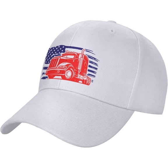 4th of July Truck Baseball Cap Adjustable for Men Women Hat Truck Driver Hats