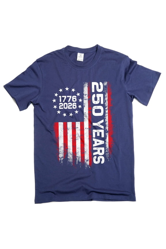 4th of July US 250 Years Birthday T-shirt Independence day Flag 1776-2026 Freedom Tee