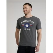Men’s and Big Men's 4th of July USA 1776 Icon Americana Graphic Tee Shirt by Way to Celebrate, Sizes XS-3XL