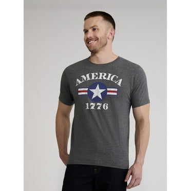 4th of July USA 1776 Icon Americana Men’s and Big Men's Graphic Tee by Way to Celebrate, Sizes XS-3XL