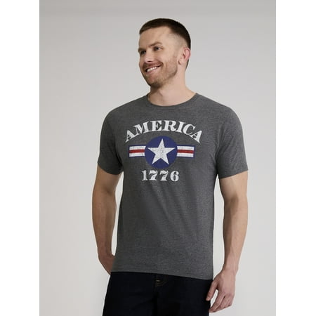 Way To Celebrate Men’s and Big Men's 4th of July USA 1776 Icon Americana Graphic Tee Shirt by Way to Celebrate, Sizes XS-3XL