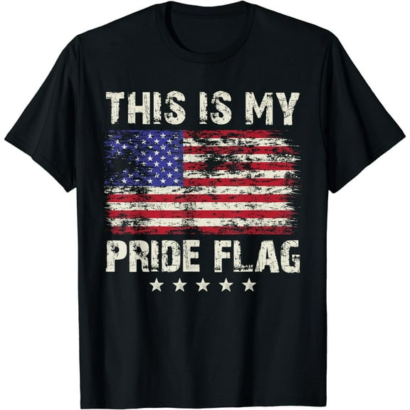 4th of July USA American Patriotic This Is My Pride Flag T-Shirt