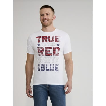 4th of July USA Americana Men’s and Big Men's Graphic Tee by Way to Celebrate, Sizes XS-3XL