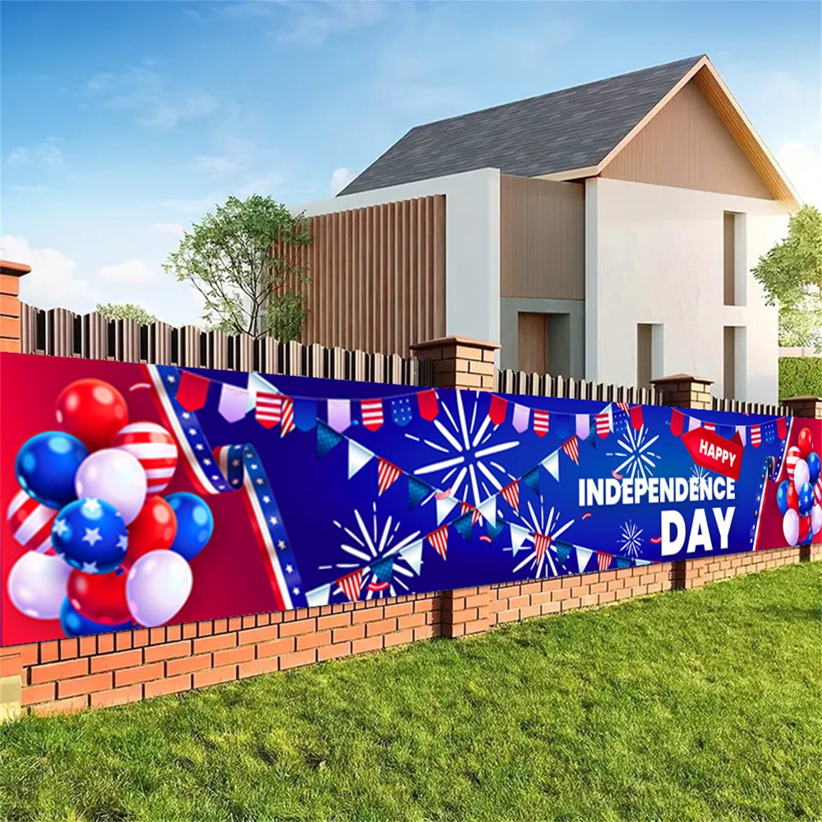 4th of July USA Banner Bunting Garden Flag F,Independence Day Outdoor ...