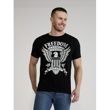 4th of July USA Freedom Eagle Men’s and Big Men's Graphic Tee by Way to Celebrate, Sizes XS-3XL
