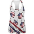 thumbnail image 1 of 4th of July USA World Cup Soccer Ball All Over Womens Work Out Tank Top Multi MD, 1 of 2