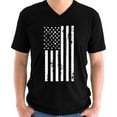 thumbnail image 1 of 4th of July V-neck Shirt for Men Big White American Flag Gift for Mens S M L XL 2XL Graphic Tee, 1 of 2