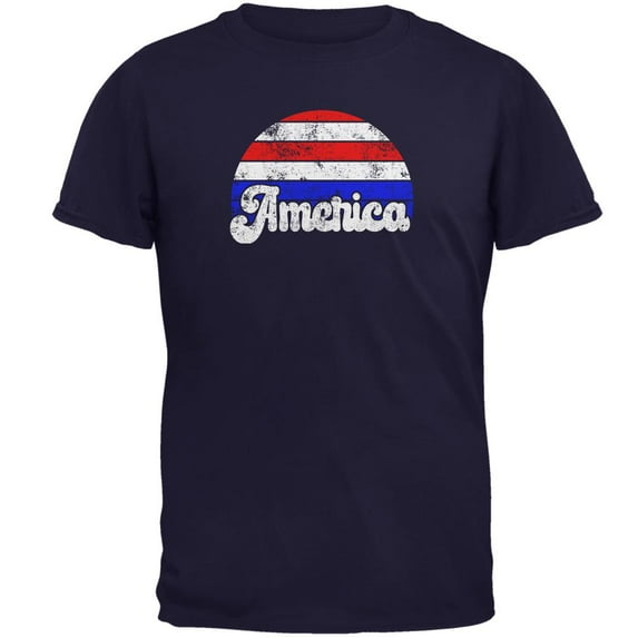 4th of July Vintage Distressed America Sunrise Mens T Shirt