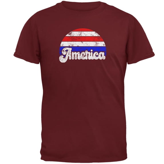 4th of July Vintage Distressed America Sunrise Mens T Shirt