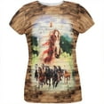 thumbnail image 1 of 4th of July Wild Horse Mustang Patriot All Over Womens T Shirt Multi SM, 1 of 2