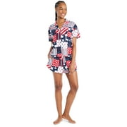 4th of July Women’s Shorty Pajama Set by Way to Celebrate, 2-Piece, Sizes XS to 3X