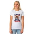 thumbnail image 1 of 4th of July Women's Star Spangled Mama Patriotic Sparkler Summertime Short-Sleeve Funny T-Shirt, 1 of 5