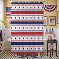 thumbnail image 1 of 4th of Shower Curtain, 48" x 72", July USA Flag Red Blue Stripes Waterproof Bathroom Curtain Washable Shower Curtain Set with 12 Hooks, 1 of 9