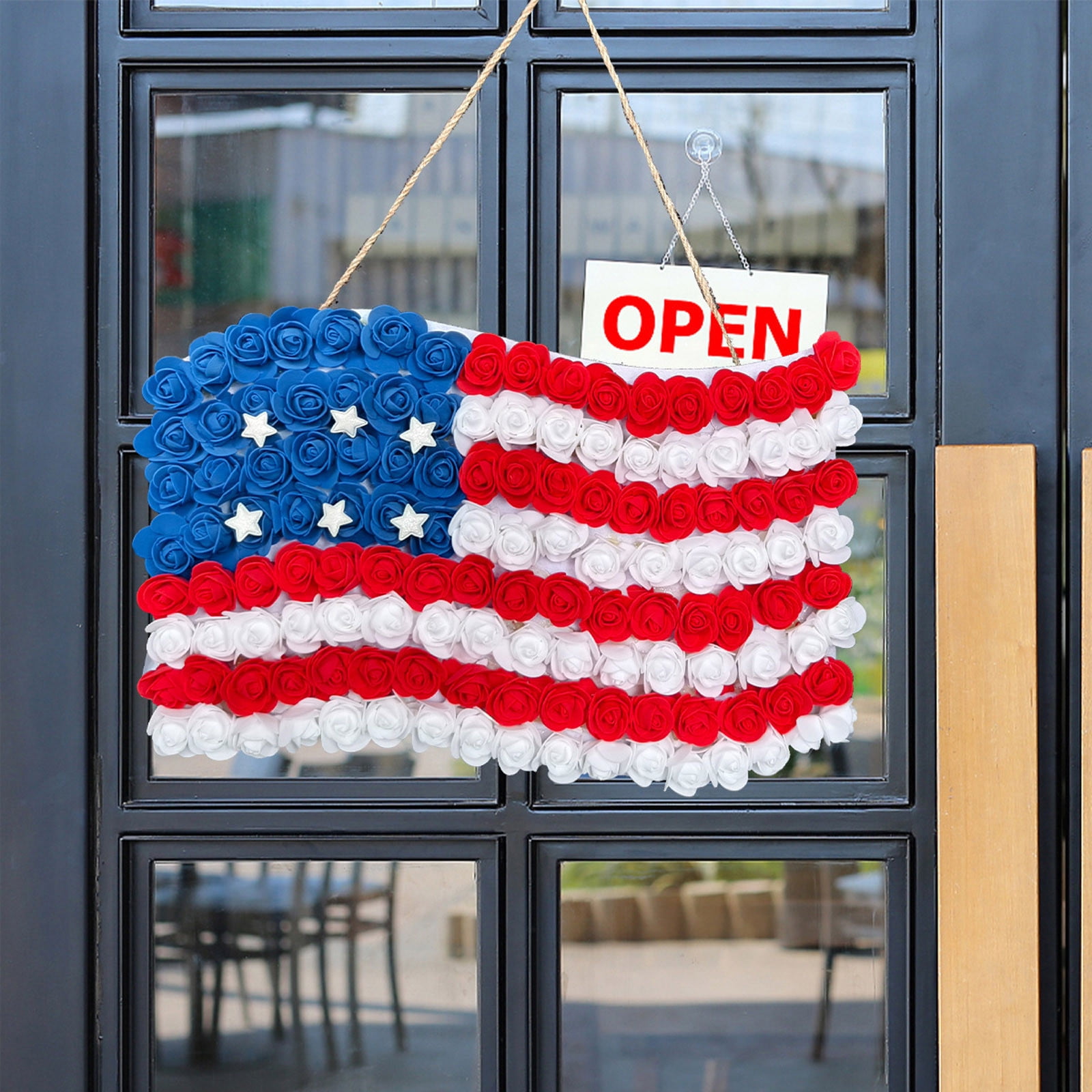 Queue Flag 4th of july Party Supplies, On Independence Day Hang Flower Flags Queue ...