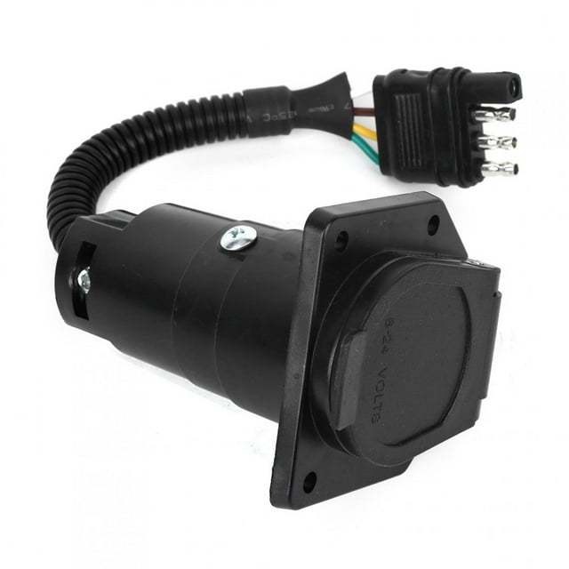 4way Connector 4 Pin To 7 Pin Trailer Adapter Plug With Bracket