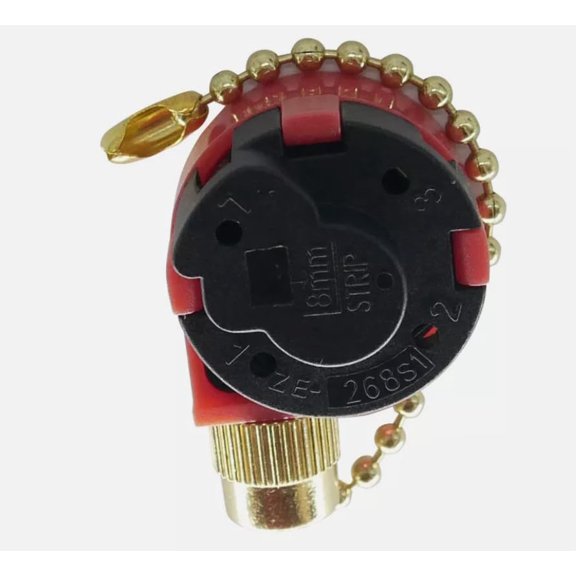 4wire 3-Speed Pull Chain Ceiling Fan Switch for Zing Ear LJY-280A, Manual, Touch Control, 250VAC, 3-Way, Flush Mount, Metal Contact, UL Certified$$Tools & Hardware Other