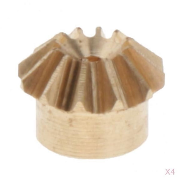 4x 0.4 Modulus Bevel Gear 12T 1mm Inner Hole 4mm Outer Diameter 3mm Height