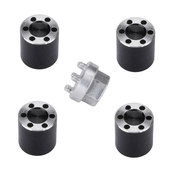 4x 1/24 Metal Extended Wheel Hubs Combiner Replacements Parts for SCX24 90081 C10 RC Car Trucks Modification Black