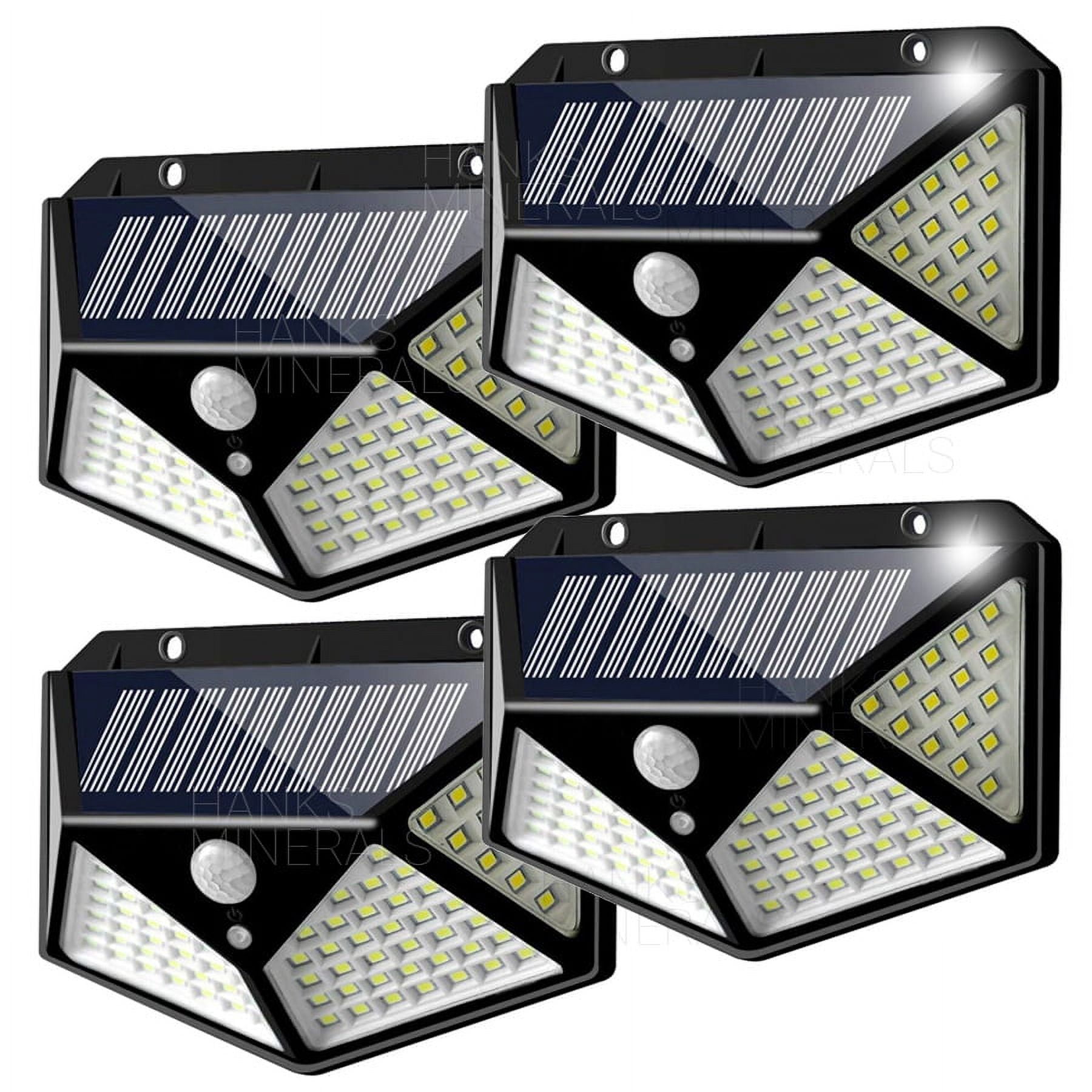 4x 100 LED Solar Power Wall Light Outdoor PIR Motion Sensor Security ...