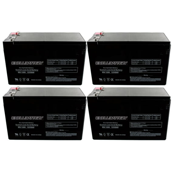 4x 12V 8AH Battery UB1280 F2 D5779 RB128 PS1272F2 APC 400 Alarm Security System