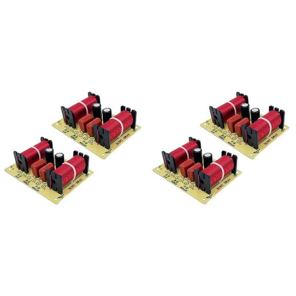4x 150W HiFi Crossover Filter Module 3 Way Speaker Frequency Divider for DIY Home Speaker Treble Medium Bass