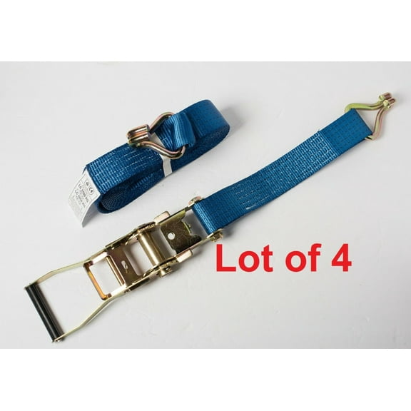 4x 2"x27' 11000 lbs 5T Ratchet Strap J Hook Heavy Duty Tie Down f Cargo Car 2x27