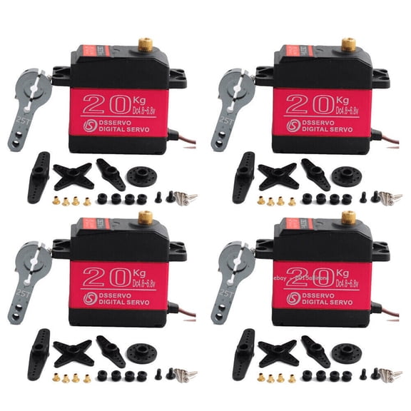 4x 20KG DS3218 MG 180 Metal Steering Digital Waterproof Servo High Torque RC