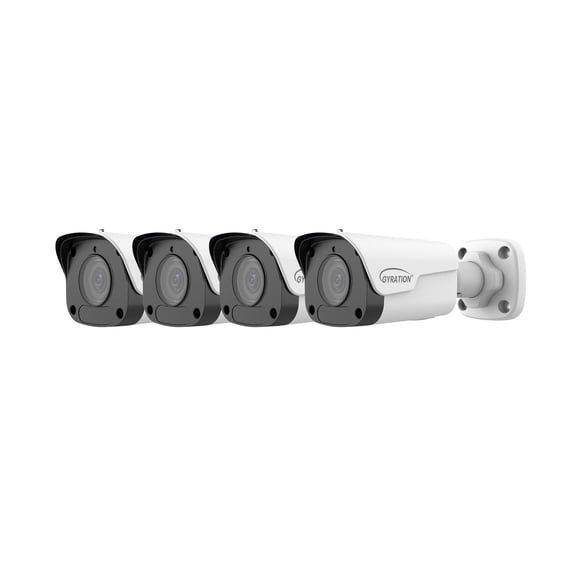 4x 2MP Outdoor IR Fixed Bullet Camera Waterproof 120dB WDR Builtin Microphone 128G Micro SD Slot PoE Power Support Smart IR 98ft Night Vision