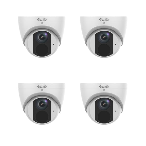 4x 2MP Outdoor IR Fixed Turret Camera with Built-in Mic IP67 Waterproof PoE Support 120dB True WDR Edge Storage Smart IR 30m Night Vision