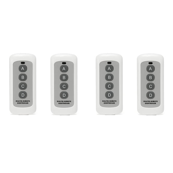 4x 433MHZ Wireless  Remote Control White 4-Button Remote Control EV1527 Learning Code Wireless Remote Control
