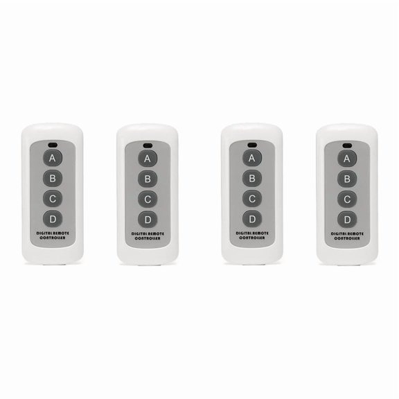 4x 433MHZ Wireless  Remote Control White 4-Button Remote Control EV1527 Learning Code Wireless Remote Control