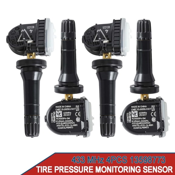 4x 433MHz TPMS Tire Pressure Monitoring Sensor for Chevrolet Cadillac GMC Buick