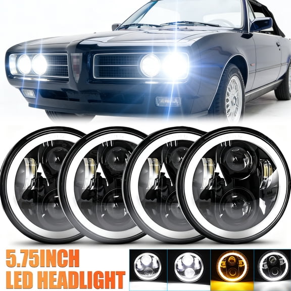 4x 5.75" LED Headlights with HI/LO Beam & White DRL - Fit 1964-1972 Pontiac GTO/Firebird