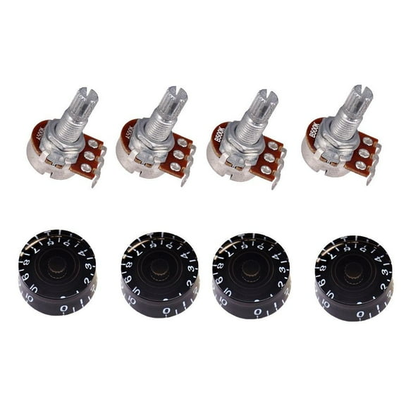 4x 500K POTS Guitar Volume Potentiometer and Knobs Switch