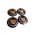 thumbnail image 1 of 4x 56mm 2.2" Metal Cadillac Crest Wheels Center Hub Cap Black Emblem sticker, 1 of 2