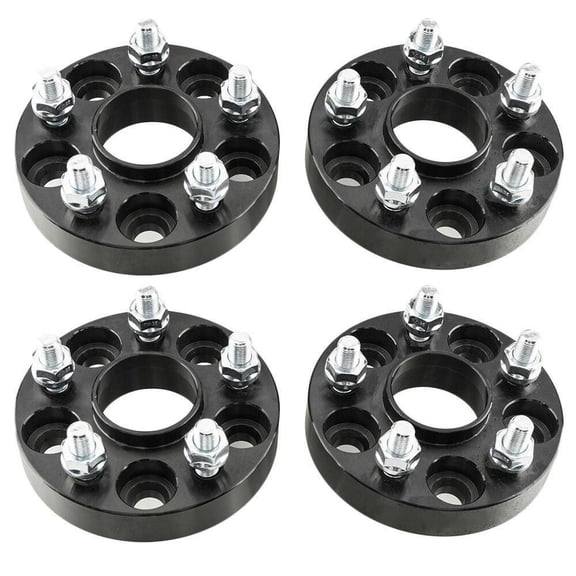 4x 5x100mm Wheel Spacers Adapters - 1" Thick - 12x1.25 Thread - 56.1mm Hub - Subaru Impreza WRX Forester Legacy Outback
