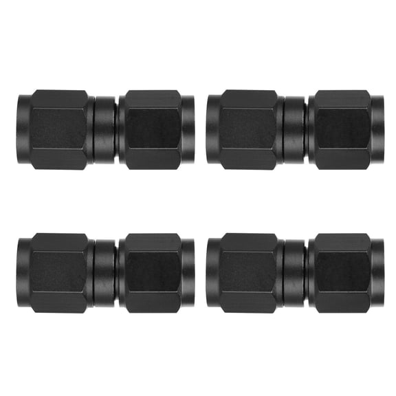 4x 6AN Female to 6AN Female Swivel Fittings Aluminum Alloy 6061-T6 for Oil/Fuel/Gas/Water Hoses