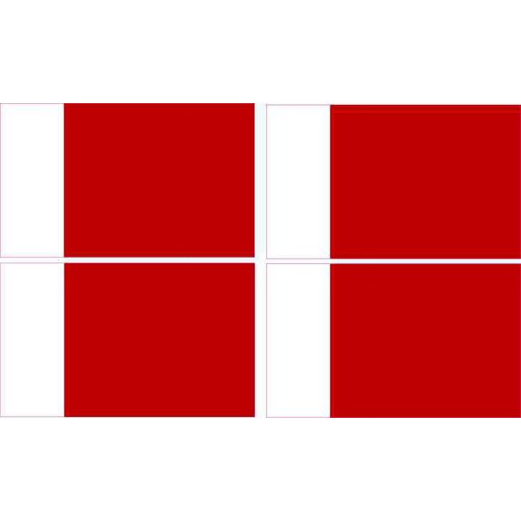 [4x] 6cmx3.6cm Dubai Flag Bumper Sticker Vinyl Car Window Decal Stickers