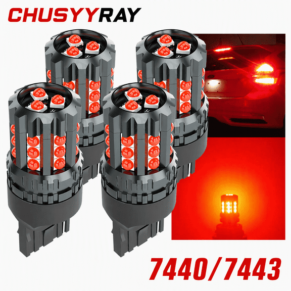 4x 7443 LED Reverse Strobe Brake Light Bulbs for Honda Civic Coupe 1996-2000