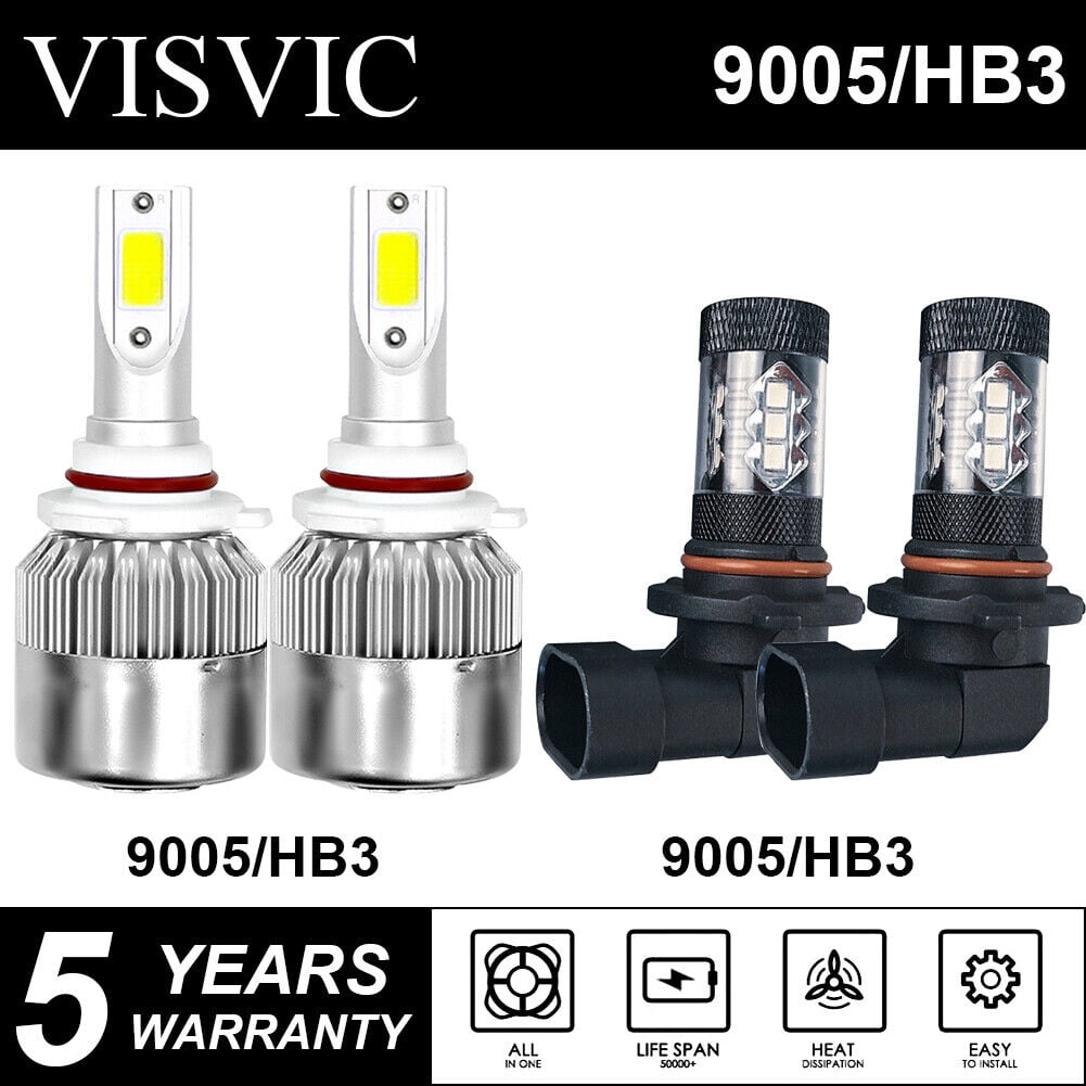 4x 8000K LED Headlight Bulbs Fit 94-97 Chevy C/K Pickup Silverado ...