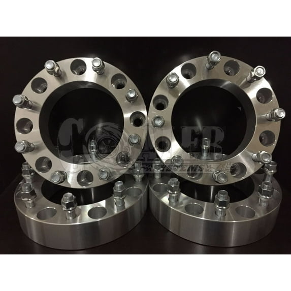 4x 8x6.5 Wheel Spacers 9/16" Studs 2" inch 8 Lug Ford F250 F350 Dodge Ram Set