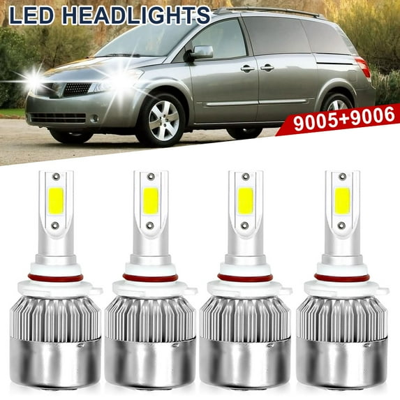 4x 9005 9006 LED Headlight Bulbs For Buick LeSabre 1996-2005 6000K White 9005/HB3 High Beam+9006/HB4 Low Beam Replace