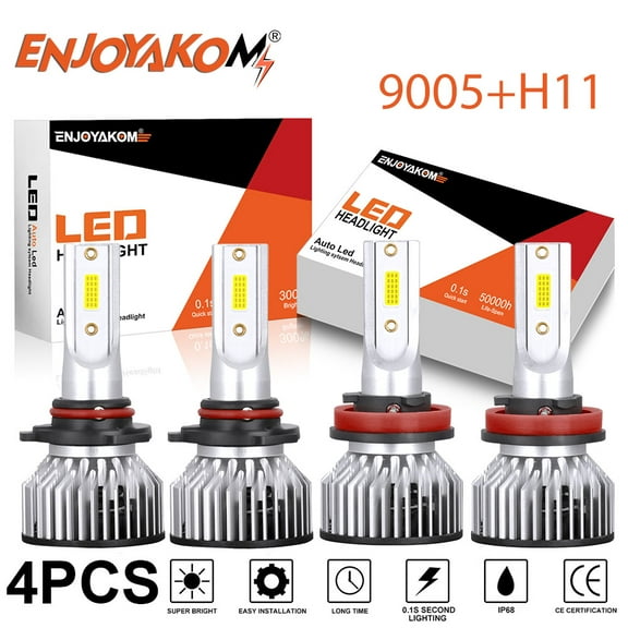4x 9005 H11 LED Headlight Kit Hi/Lo Beam Bulbs For Scion XB 2008-2015 6000K