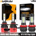 thumbnail image 1 of 4x 9005/HB3 H11 LED Headlight Bulbs Combo High Low Beam Replacement 6000K Bright White, 1 of 16