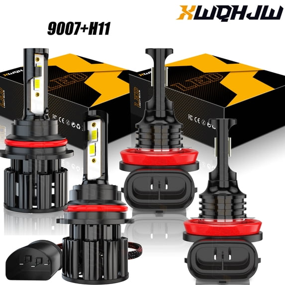 4x 9007+H11/H8/H9 LED Headlight Fog Light Bulbs Combo 6000K For Mitsubishi Endeavor 2008-2011