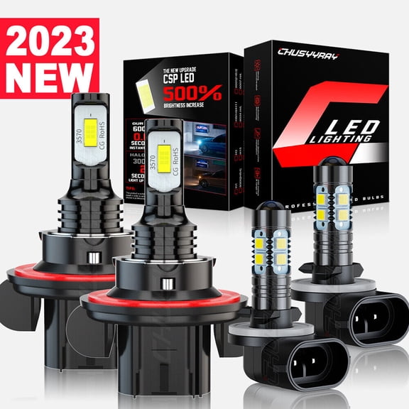 4x 9008/H13 LED Headlight 898 Fog Light 9008+881 Car Bulb Plug&Play Kit For Pontiac Solstice 06-09