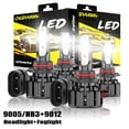 thumbnail image 1 of 4x 9012+9005 LED Headlight Bulb Kit HIR2 9140 High Low Beam 6000K Super White 12000LM Lights, 1 of 9